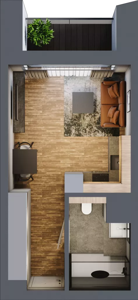 1 pokój, mieszkanie 26,74 m², piętro 3, oferta nr BB0313, Niedziałkowskiego Park, Poznań, Wilda, ul. Niedziałkowskiego Park