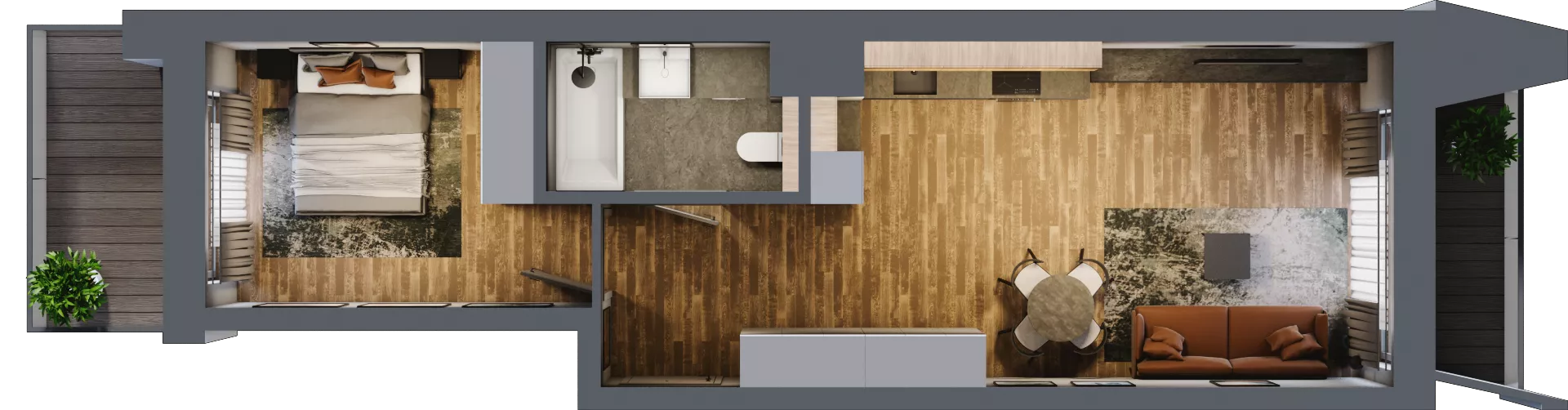 2 pokoje, mieszkanie 47,22 m², piętro 4, oferta nr BC0410, Niedziałkowskiego Park, Poznań, Wilda, ul. Niedziałkowskiego Park