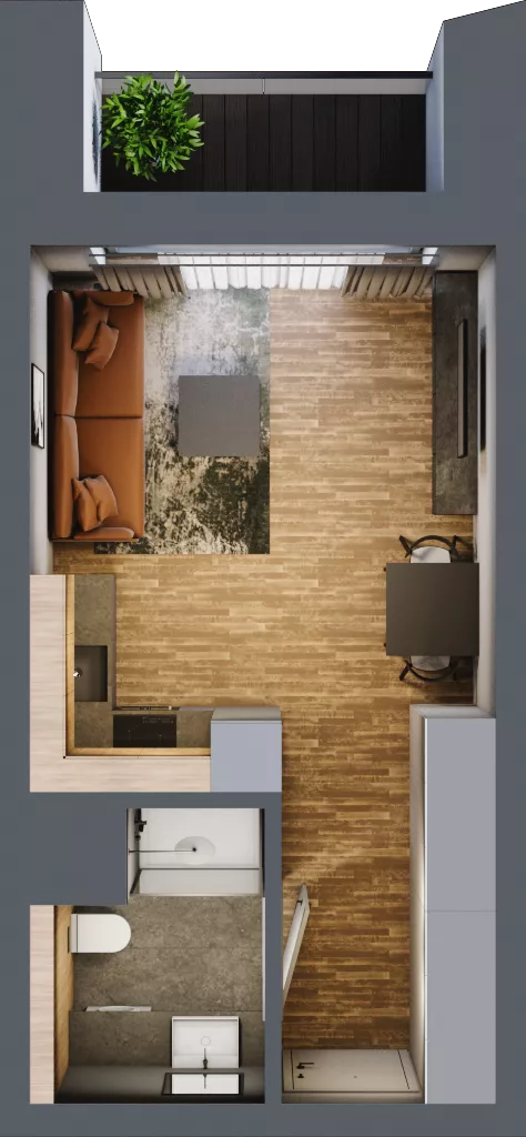 1 pokój, mieszkanie 26,98 m², piętro 4, oferta nr BB0412, Niedziałkowskiego Park, Poznań, Wilda, ul. Niedziałkowskiego Park
