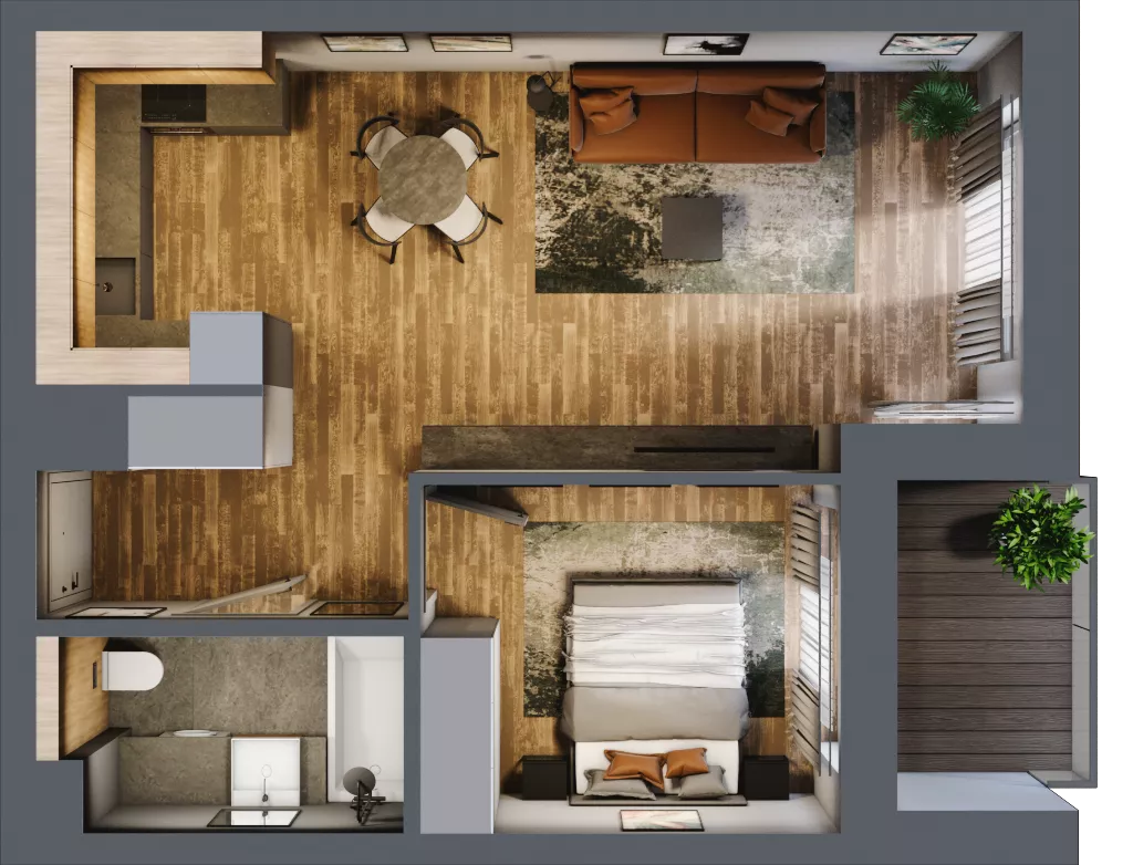 2 pokoje, mieszkanie 46,50 m², piętro 3, oferta nr BC0306, Niedziałkowskiego Park, Poznań, Wilda, ul. Niedziałkowskiego Park
