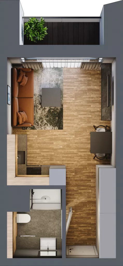 1 pokój, mieszkanie 26,98 m², piętro 3, oferta nr BB0312, Niedziałkowskiego Park, Poznań, Wilda, ul. Niedziałkowskiego Park