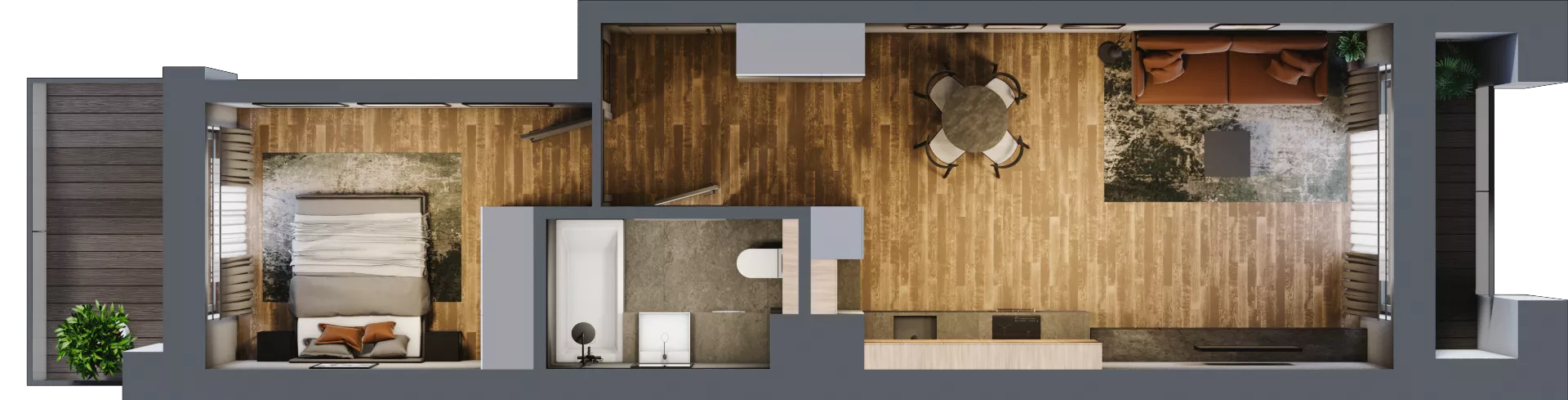 2 pokoje, mieszkanie 47,22 m², piętro 1, oferta nr BA0112, Niedziałkowskiego Park, Poznań, Wilda, ul. Niedziałkowskiego Park