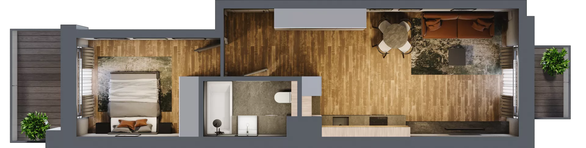2 pokoje, mieszkanie 47,22 m², piętro 1, oferta nr BB0116, Niedziałkowskiego Park, Poznań, Wilda, ul. Niedziałkowskiego Park