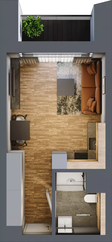 1 pokój, mieszkanie 26,78 m², piętro 2, oferta nr BB0215, Niedziałkowskiego Park, Poznań, Wilda, ul. Niedziałkowskiego Park