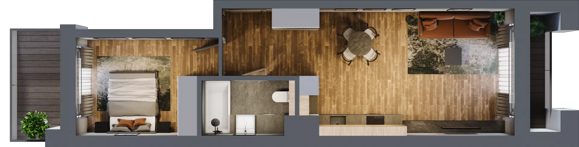 2 pokoje, mieszkanie 47,22 m², piętro 3, oferta nr BA0312, Niedziałkowskiego Park, Poznań, Wilda, ul. Niedziałkowskiego Park