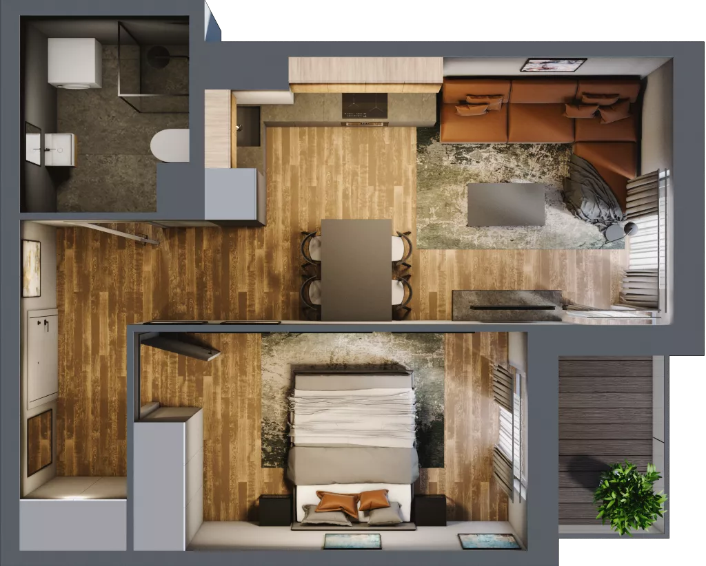 2 pokoje, mieszkanie 38,09 m², piętro 6, oferta nr 56, Osiedle na Górnej etap V, Kielce, Nowy Folwark, ul. Zbożowa
