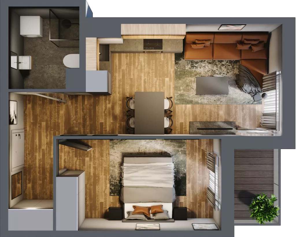 2 pokoje, mieszkanie 38,09 m², piętro 8, oferta nr 76, Osiedle na Górnej etap V, Kielce, Nowy Folwark, ul. Zbożowa