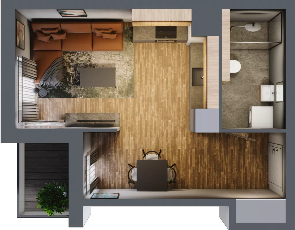 1 pokój, mieszkanie 28,65 m², piętro 8, oferta nr 80, Osiedle na Górnej etap V, Kielce, Nowy Folwark, ul. Zbożowa