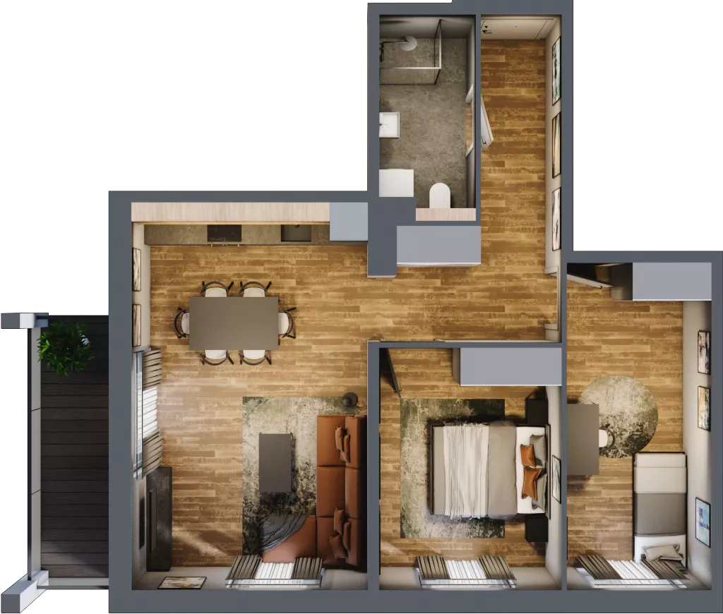 3 pokoje, mieszkanie 59,26 m², piętro 5, oferta nr 110, Osiedle na Górnej etap V, Kielce, Nowy Folwark, ul. Zbożowa