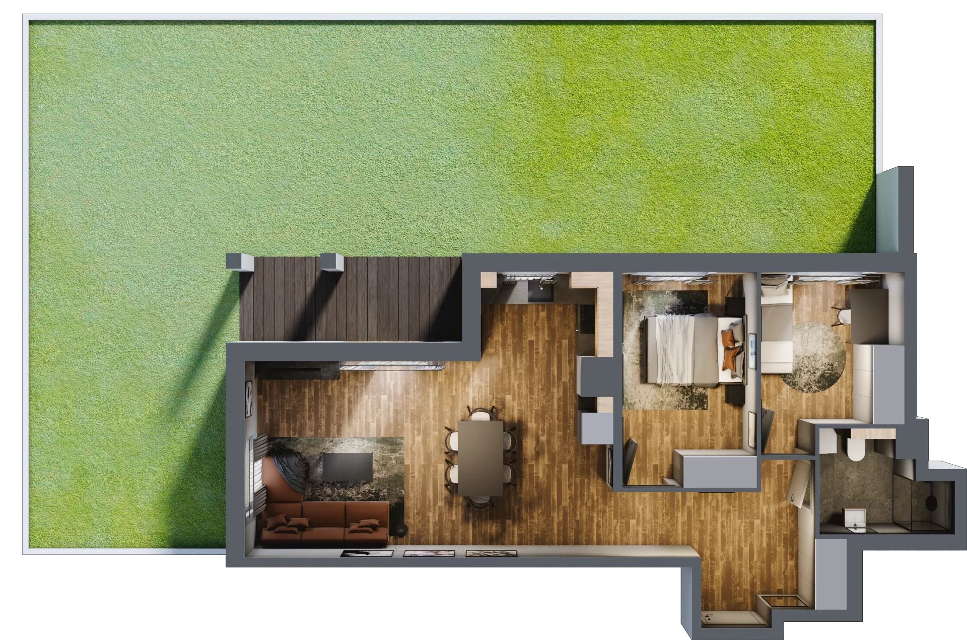3 pokoje, mieszkanie 61,65 m², parter, oferta nr 85, Osiedle na Górnej etap V, Kielce, Nowy Folwark, ul. Zbożowa