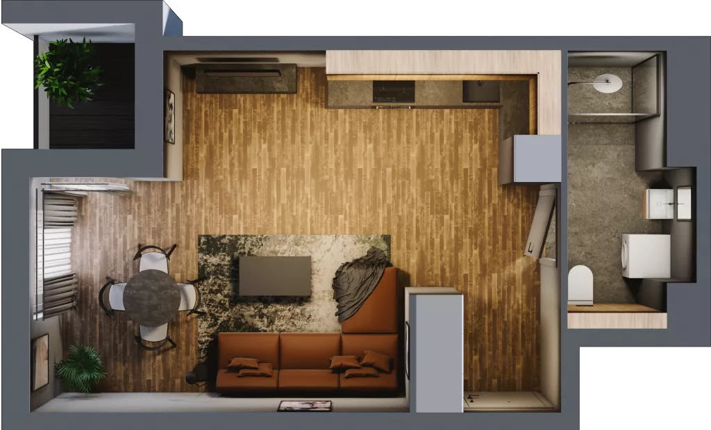 1 pokój, mieszkanie 33,00 m², piętro 5, oferta nr 106, Osiedle na Górnej etap V, Kielce, Nowy Folwark, ul. Zbożowa