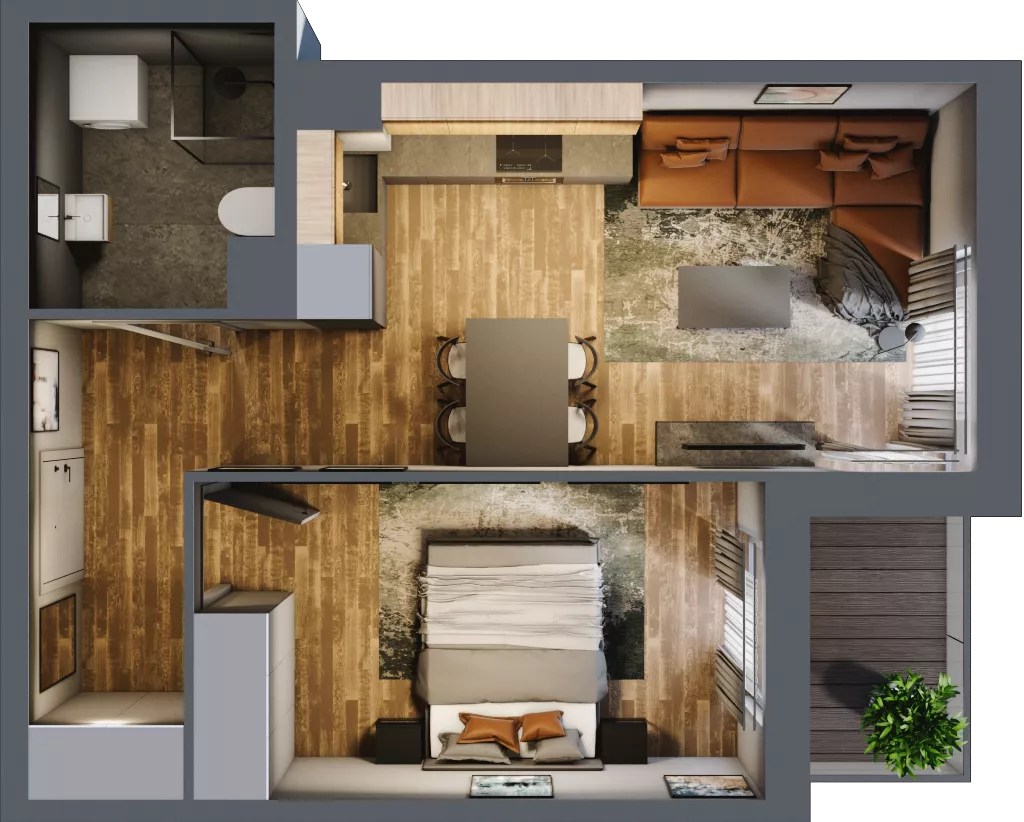 2 pokoje, mieszkanie 38,20 m², piętro 2, oferta nr 21, Osiedle na Górnej etap V, Kielce, Nowy Folwark, ul. Zbożowa