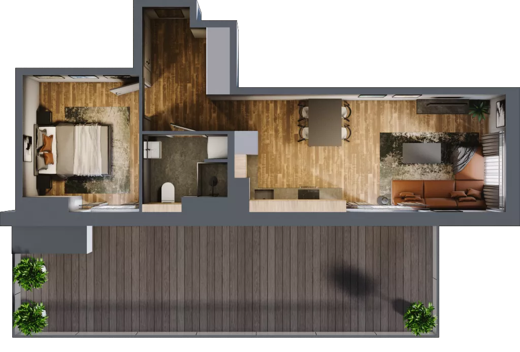 2 pokoje, mieszkanie 40,62 m², piętro 7, oferta nr 120, Osiedle na Górnej etap V, Kielce, Nowy Folwark, ul. Zbożowa