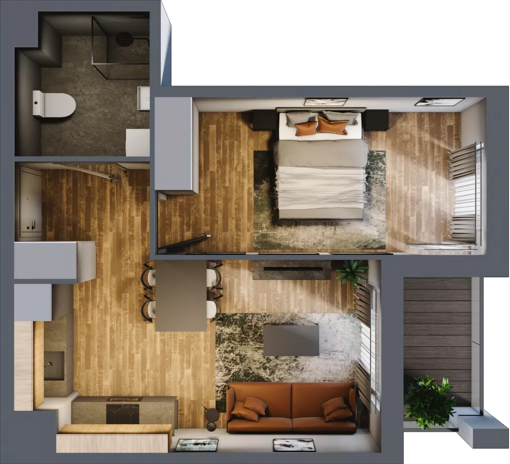 2 pokoje, mieszkanie 39,31 m², piętro 4, oferta nr 35, Osiedle na Górnej etap V, Kielce, Nowy Folwark, ul. Zbożowa