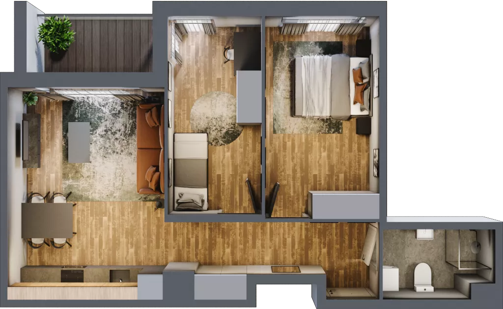 3 pokoje, mieszkanie 54,15 m², piętro 8, oferta nr 78, Osiedle na Górnej etap V, Kielce, Nowy Folwark, ul. Zbożowa