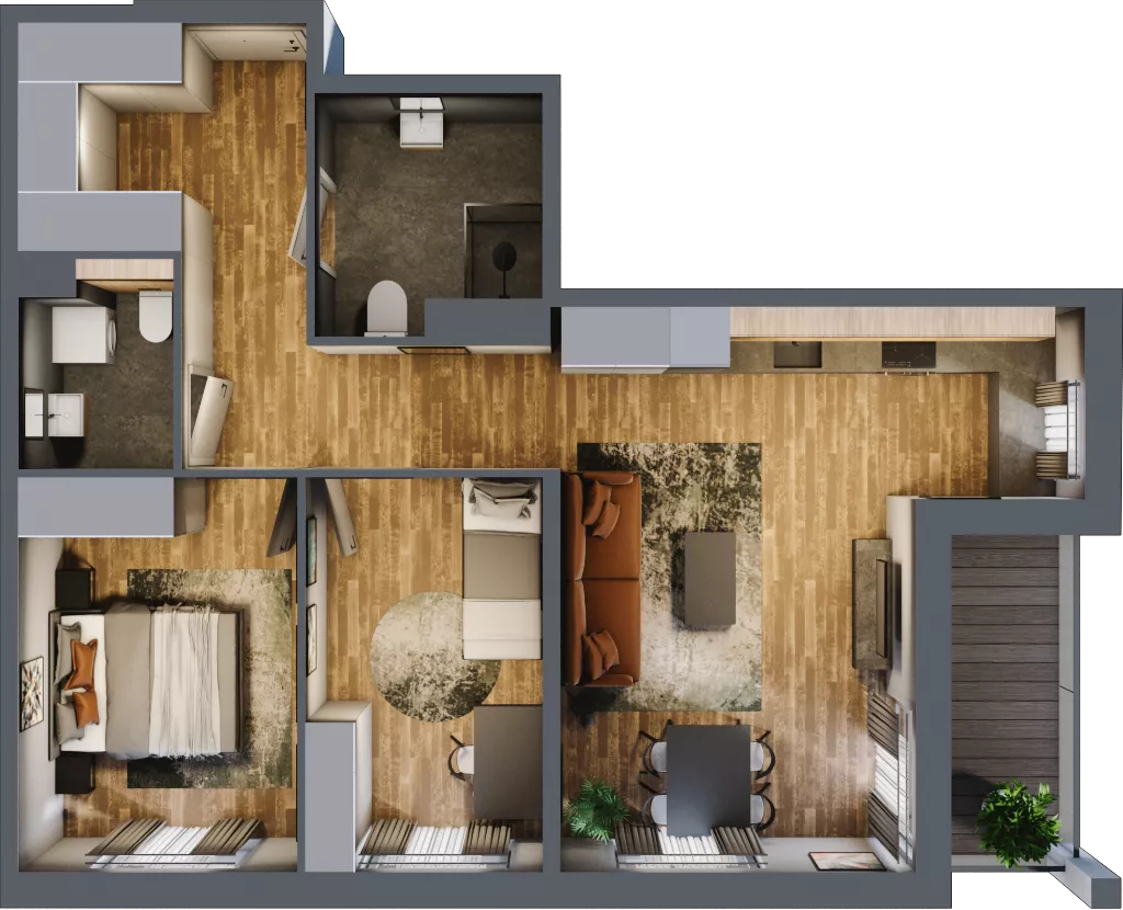 3 pokoje, mieszkanie 63,60 m², piętro 1, oferta nr 89, Osiedle na Górnej etap V, Kielce, Nowy Folwark, ul. Zbożowa