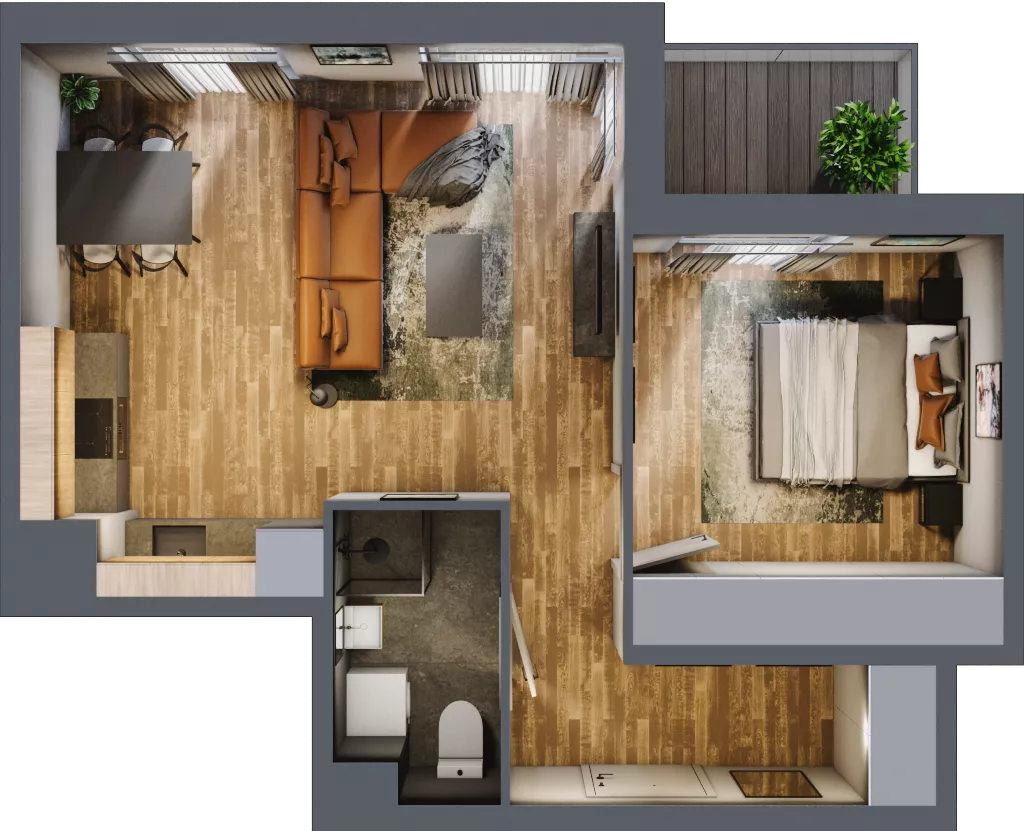 2 pokoje, mieszkanie 44,85 m², piętro 7, oferta nr 69, Osiedle na Górnej etap V, Kielce, Nowy Folwark, ul. Zbożowa