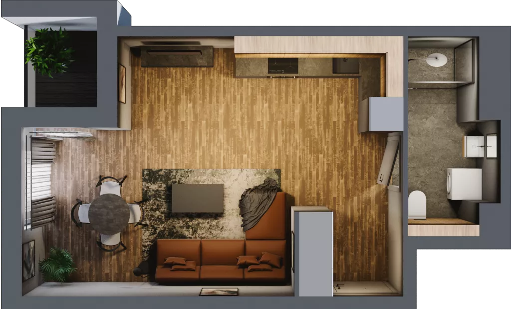 1 pokój, mieszkanie 33,00 m², piętro 6, oferta nr 112, Osiedle na Górnej etap V, Kielce, Nowy Folwark, ul. Zbożowa