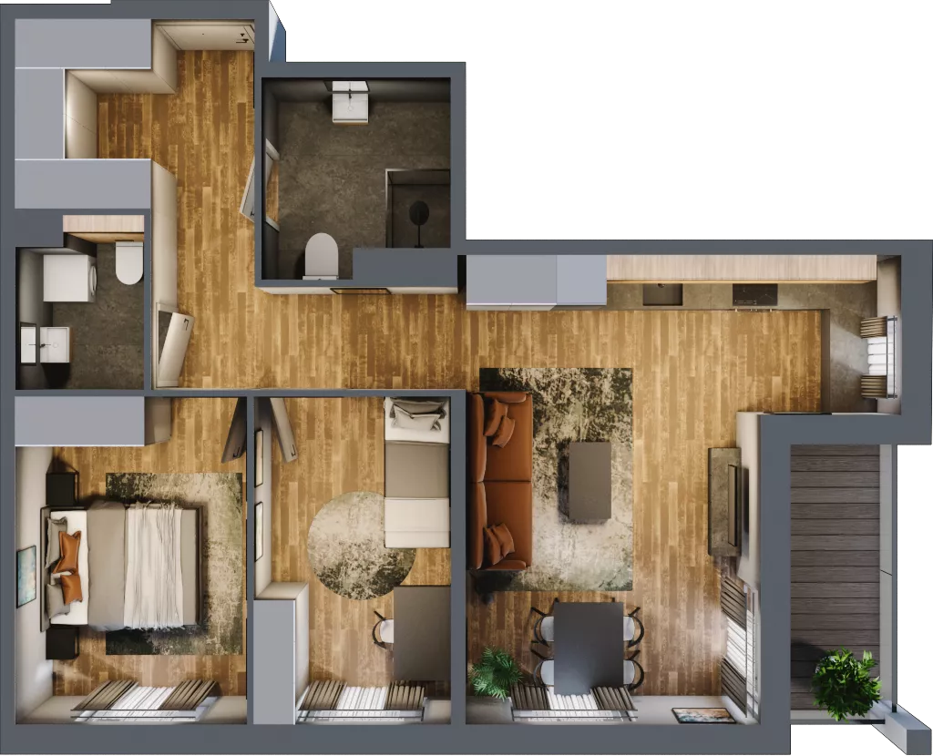 3 pokoje, mieszkanie 63,60 m², piętro 3, oferta nr 99, Osiedle na Górnej etap V, Kielce, Nowy Folwark, ul. Zbożowa
