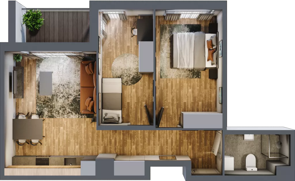 3 pokoje, mieszkanie 54,15 m², piętro 3, oferta nr 31, Osiedle na Górnej etap V, Kielce, Nowy Folwark, ul. Zbożowa