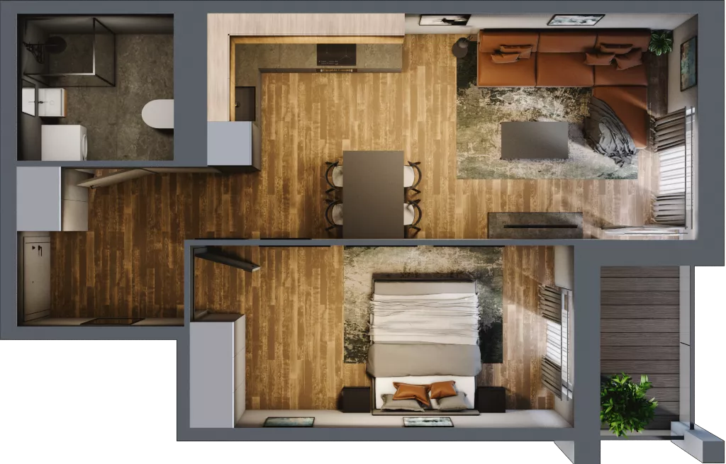 2 pokoje, mieszkanie 43,09 m², piętro 8, oferta nr 73, Osiedle na Górnej etap V, Kielce, Nowy Folwark, ul. Zbożowa