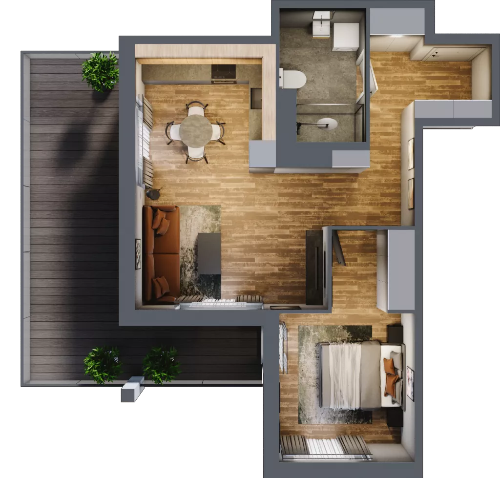 2 pokoje, mieszkanie 49,72 m², piętro 6, oferta nr 115, Osiedle na Górnej etap V, Kielce, Nowy Folwark, ul. Zbożowa