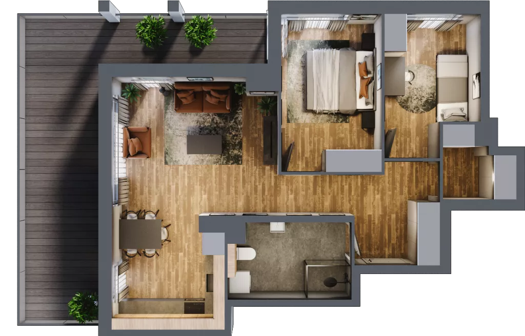 3 pokoje, mieszkanie 63,01 m², piętro 6, oferta nr 116, Osiedle na Górnej etap V, Kielce, Nowy Folwark, ul. Zbożowa