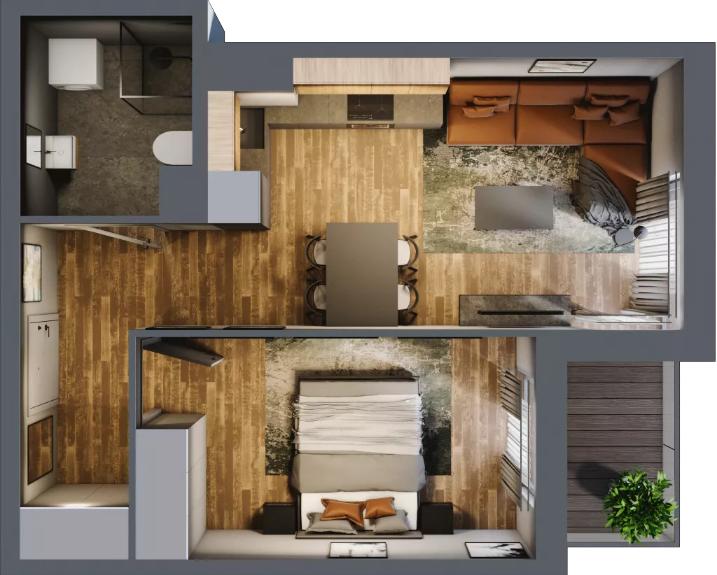 2 pokoje, mieszkanie 38,09 m², piętro 7, oferta nr 66, Osiedle na Górnej etap V, Kielce, Nowy Folwark, ul. Zbożowa
