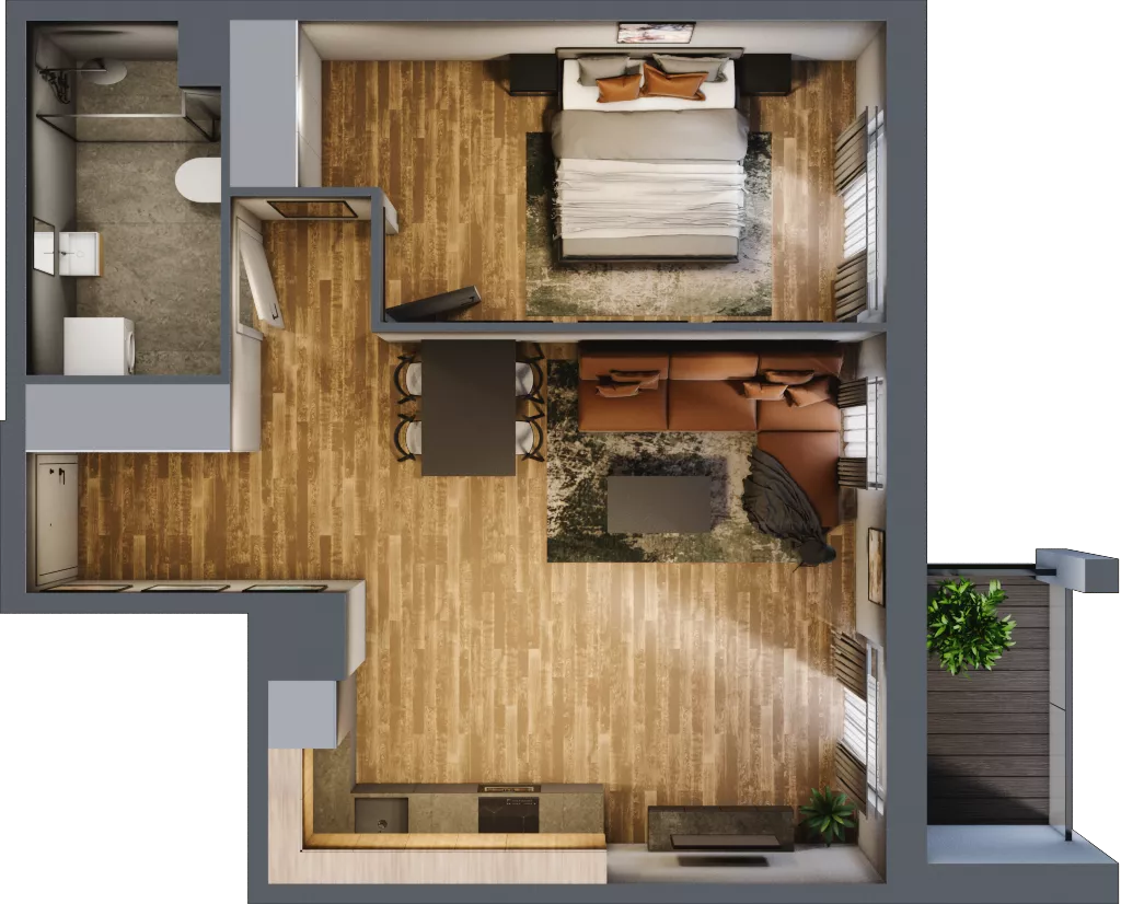 2 pokoje, mieszkanie 50,36 m², piętro 6, oferta nr 113, Osiedle na Górnej etap V, Kielce, Nowy Folwark, ul. Zbożowa