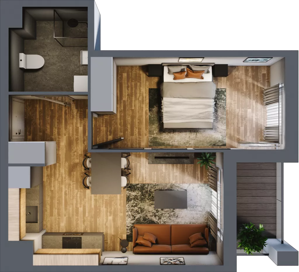2 pokoje, mieszkanie 39,31 m², piętro 2, oferta nr 19, Osiedle na Górnej etap V, Kielce, Nowy Folwark, ul. Zbożowa