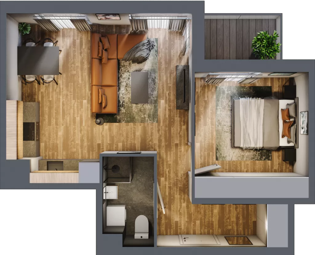 2 pokoje, mieszkanie 44,85 m², piętro 8, oferta nr 79, Osiedle na Górnej etap V, Kielce, Nowy Folwark, ul. Zbożowa