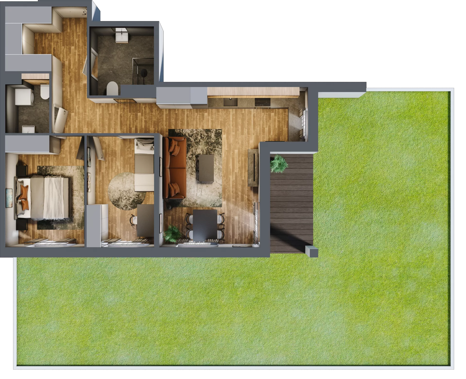 3 pokoje, mieszkanie 63,58 m², parter, oferta nr 84, Osiedle na Górnej etap V, Kielce, Nowy Folwark, ul. Zbożowa