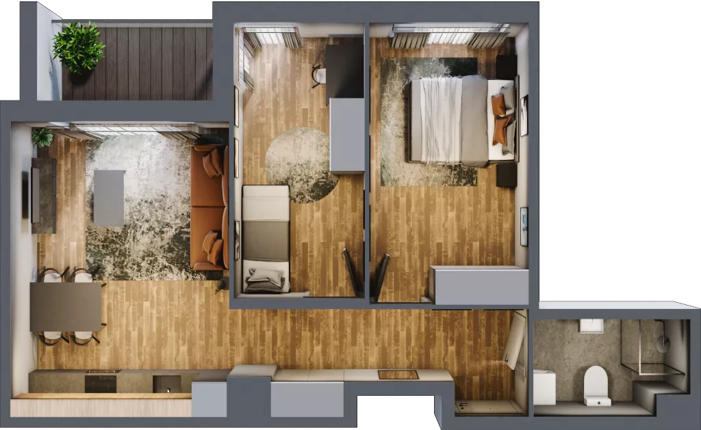 3 pokoje, mieszkanie 54,15 m², piętro 2, oferta nr 23, Osiedle na Górnej etap V, Kielce, Nowy Folwark, ul. Zbożowa