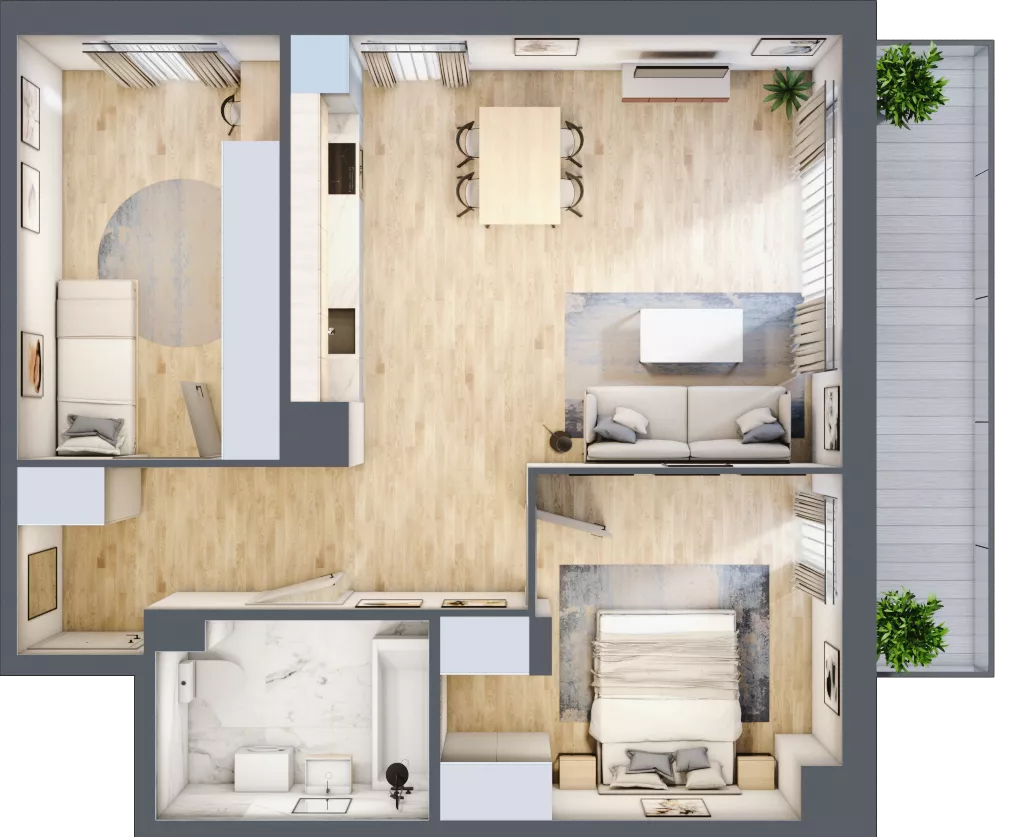 3 pokoje, mieszkanie 63,38 m², piętro 5, oferta nr 49, CORSO - etap 2A, Łódź, Polesie, Stare Polesie, ul. Kasprzaka 5