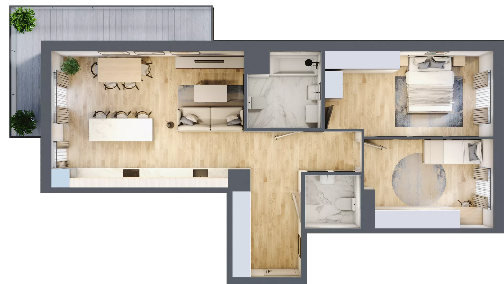 4 pokoje, mieszkanie 78,22 m², piętro 6, oferta nr 63, CORSO - etap 2A, Łódź, Polesie, Stare Polesie, ul. Kasprzaka 5