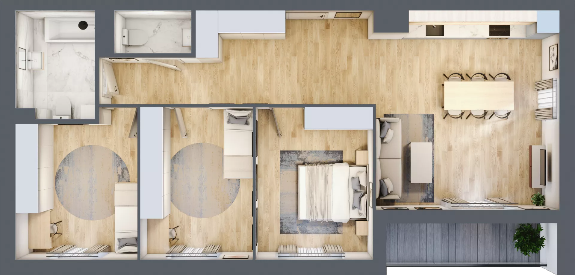 4 pokoje, mieszkanie 86,82 m², piętro 3, oferta nr 91, CORSO - etap 2A, Łódź, Polesie, Stare Polesie, ul. Kasprzaka 5