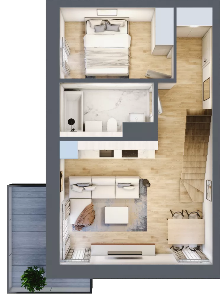 3 pokoje, mieszkanie 63,93 m², piętro 2, oferta nr L29, Mickiewicza 21 Residence, Śrem, ul. Mickiewicza 21