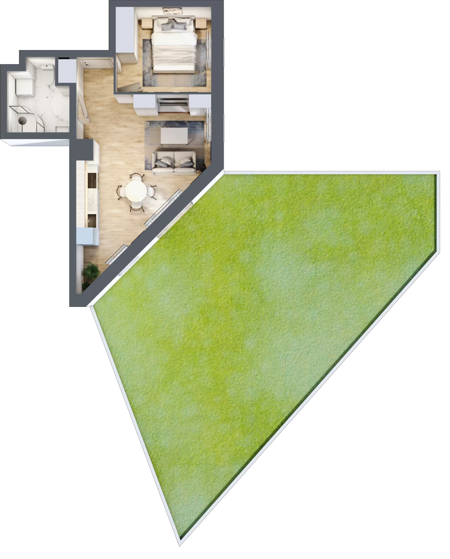 2 pokoje, mieszkanie 40,24 m², parter, oferta nr 1/6, Osiedle Kościuszki - Osiedle Premium, Brzeg, ul. Kościuszki