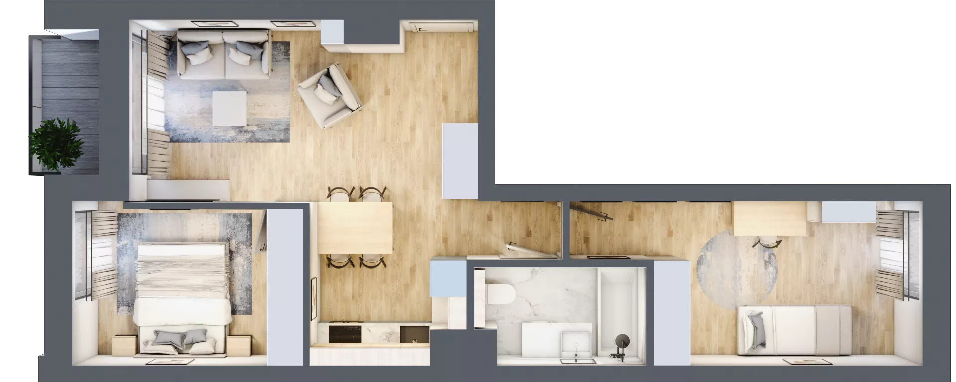 3 pokoje, mieszkanie 54,02 m², piętro 5, oferta nr A.108, Osiedle Fokus Ursus, Warszawa, Ursus, Szamoty, ul. Posag 7 Panien / Gierdziejewskiego