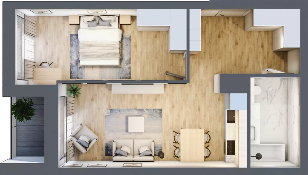 2 pokoje, mieszkanie 52,36 m², piętro 2, oferta nr A.72, Osiedle Fokus Ursus, Warszawa, Ursus, Szamoty, ul. Posag 7 Panien / Gierdziejewskiego