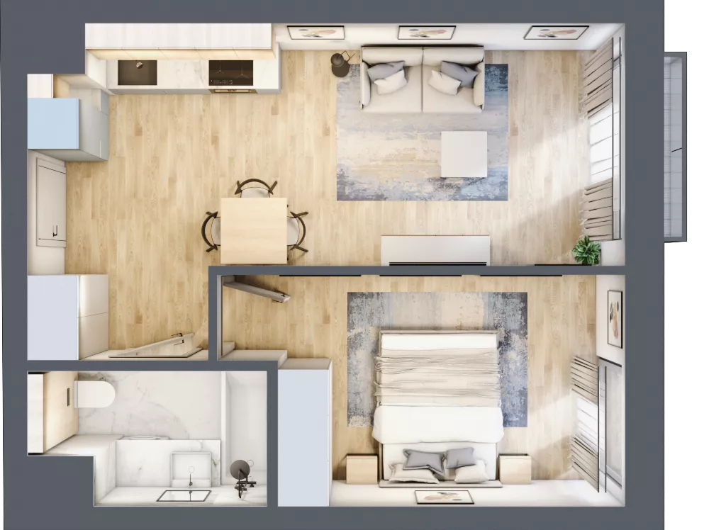 2 pokoje, mieszkanie 38,75 m², piętro 5, oferta nr A.210, Osiedle Fokus Ursus, Warszawa, Ursus, Szamoty, ul. Posag 7 Panien / Gierdziejewskiego