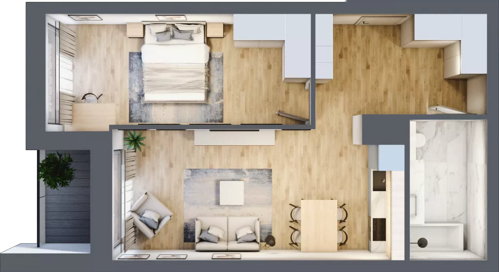 2 pokoje, mieszkanie 52,36 m², piętro 4, oferta nr A.82, Osiedle Fokus Ursus, Warszawa, Ursus, Szamoty, ul. Posag 7 Panien / Gierdziejewskiego