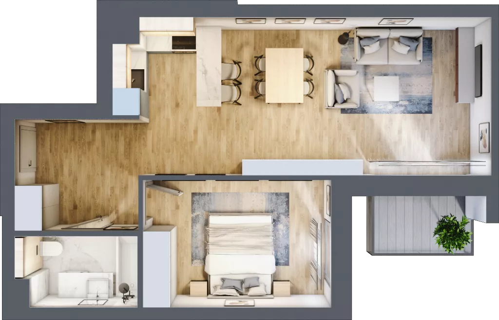 2 pokoje, mieszkanie 52,46 m², piętro 6, oferta nr A.185, Osiedle Fokus Ursus, Warszawa, Ursus, Szamoty, ul. Posag 7 Panien / Gierdziejewskiego