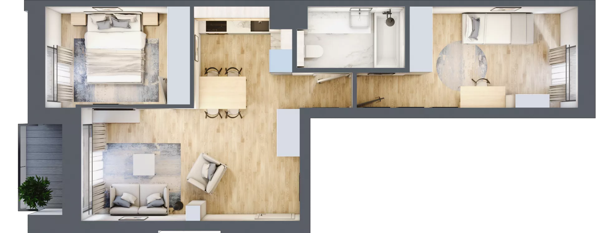 3 pokoje, mieszkanie 53,25 m², piętro 5, oferta nr A.111, Osiedle Fokus Ursus, Warszawa, Ursus, Szamoty, ul. Posag 7 Panien / Gierdziejewskiego