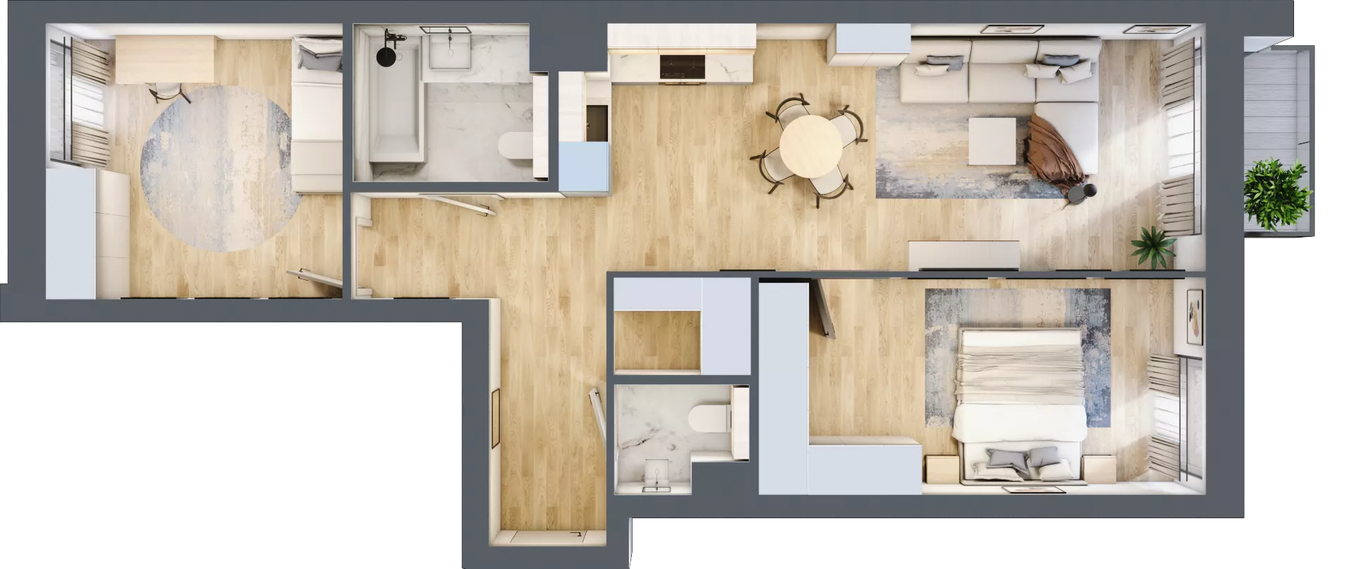 3 pokoje, mieszkanie 66,16 m², piętro 5, oferta nr A.244, Osiedle Fokus Ursus, Warszawa, Ursus, Szamoty, ul. Posag 7 Panien / Gierdziejewskiego