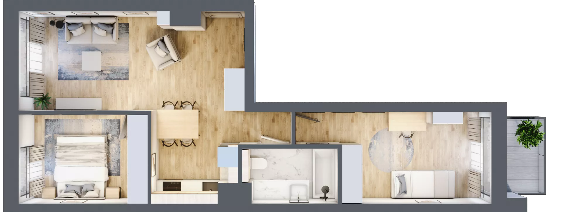 3 pokoje, mieszkanie 56,85 m², piętro 1, oferta nr A.220, Osiedle Fokus Ursus, Warszawa, Ursus, Szamoty, ul. Posag 7 Panien / Gierdziejewskiego
