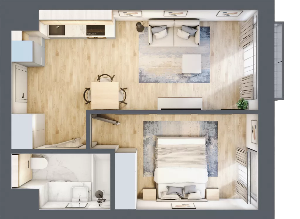 2 pokoje, mieszkanie 38,59 m², piętro 5, oferta nr A.211, Osiedle Fokus Ursus, Warszawa, Ursus, Szamoty, ul. Posag 7 Panien / Gierdziejewskiego