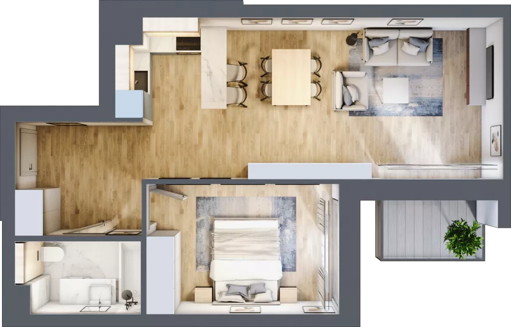 2 pokoje, mieszkanie 52,46 m², piętro 5, oferta nr A.180, Osiedle Fokus Ursus, Warszawa, Ursus, Szamoty, ul. Posag 7 Panien / Gierdziejewskiego