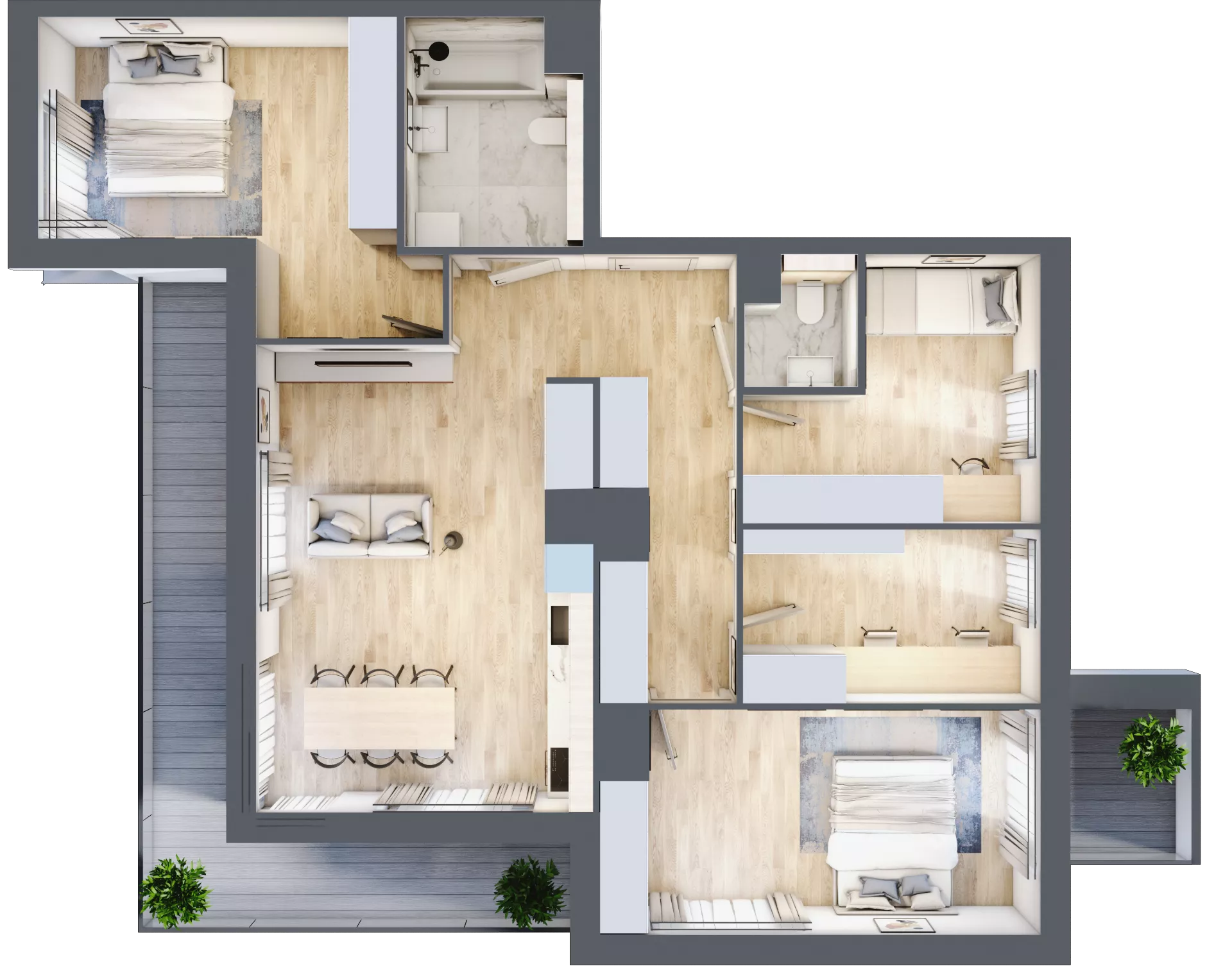 5 pokoi, apartament 88,75 m², piętro 3, oferta nr F18, Nowe Żerniki Bieńkowskiego, Wrocław, Żerniki, Fabryczna, ul. Bieńkowskiego