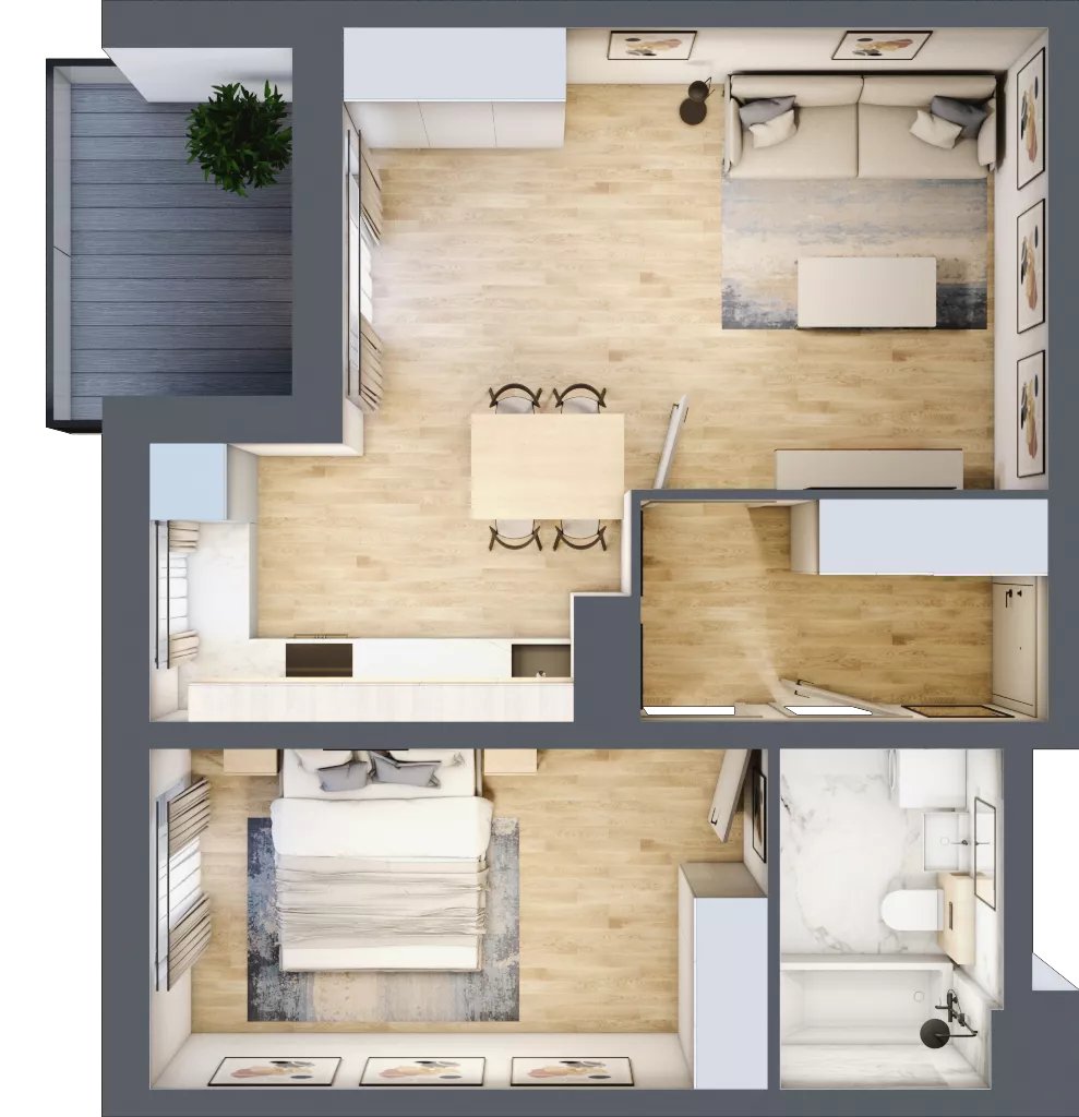 2 pokoje, mieszkanie 50,97 m², piętro 2, oferta nr 16, Nowa Pszczelna, Kraków, Dębniki, Ruczaj, ul. Pszczelna 38
